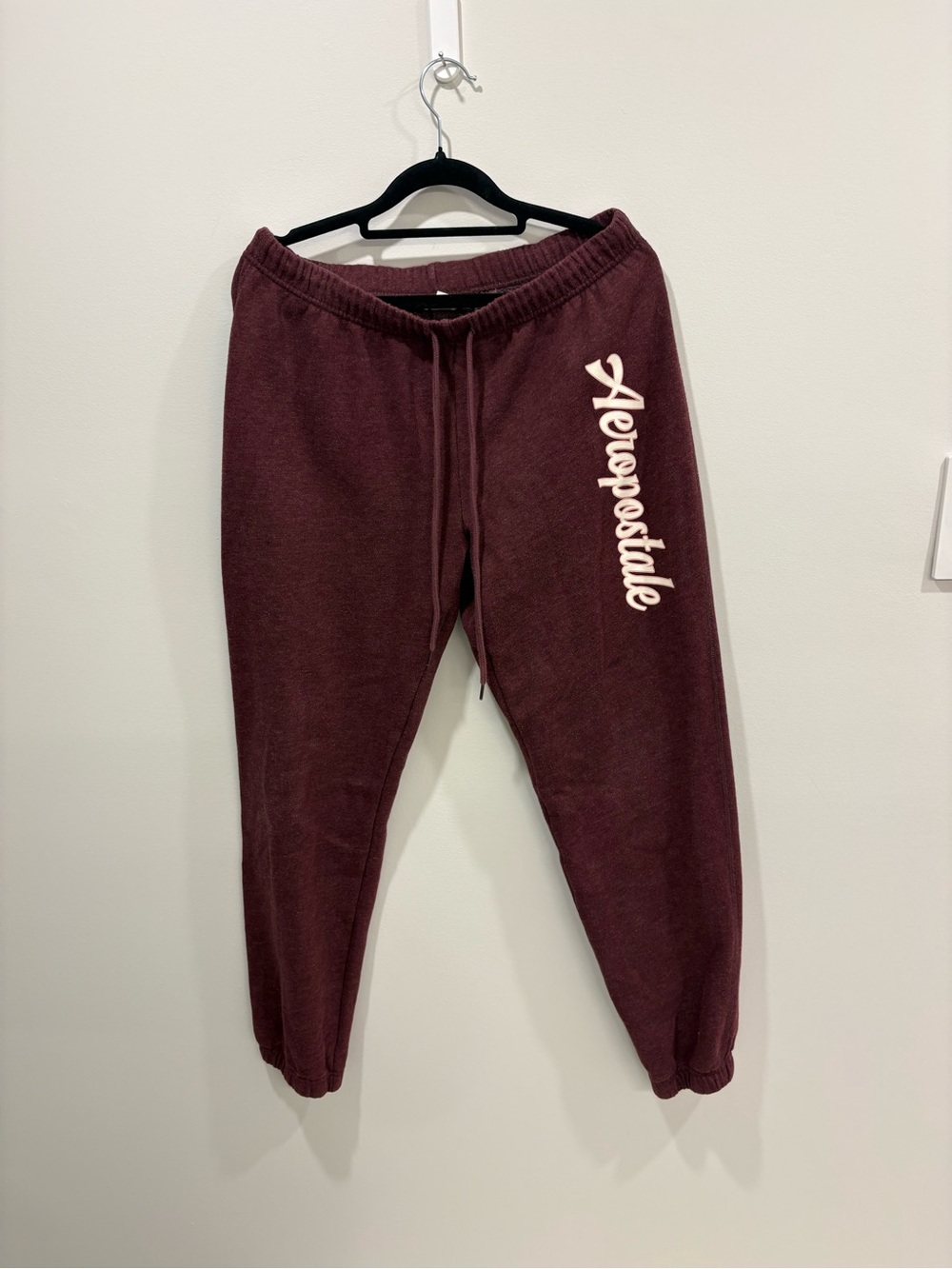 Aeropostale women’s Burgundy Sweatpants with Side Logo